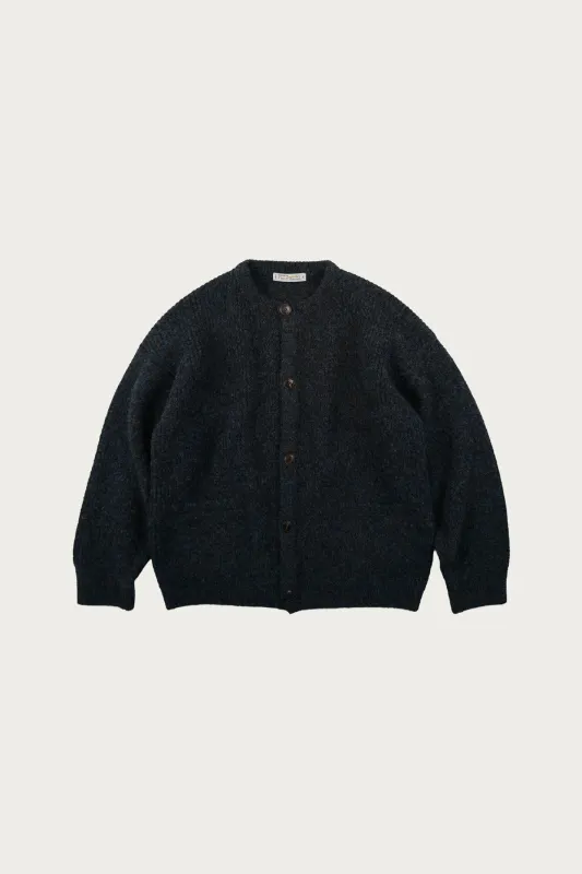 Brushed Wool Round Cardigan - Black sold by Canoe Club