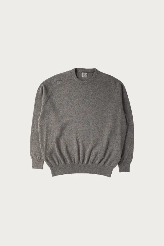 Simple Crew Neck Sweater Crafted in Japan - Light Grey sold by Canoe Club