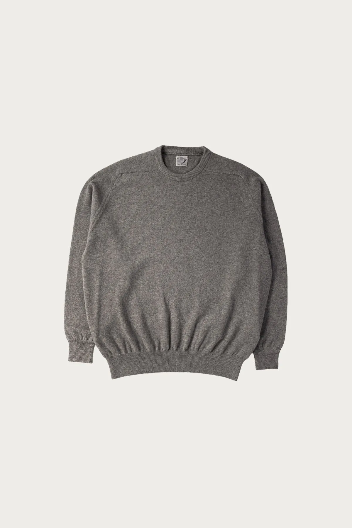 Simple Crew Neck Sweater Crafted in Japan - Light Grey sold by Canoe Club