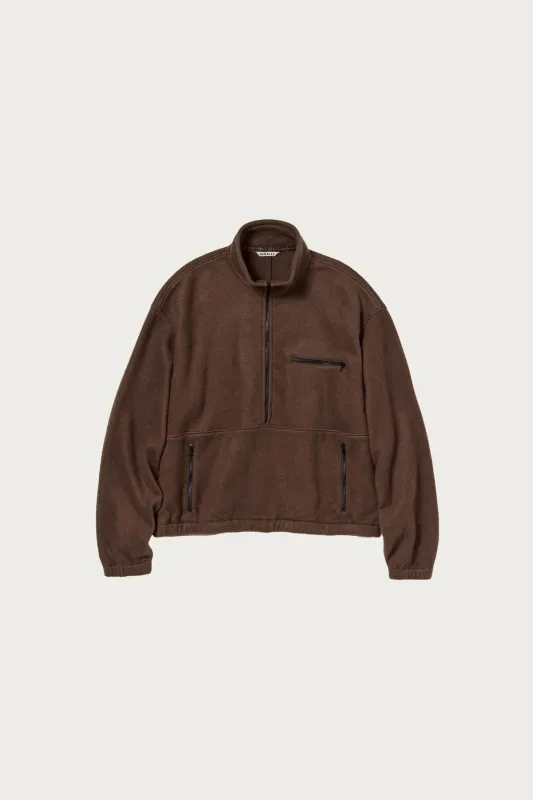 Pure Silk Comfort Fleece Half Zip P/O - Brown sold by Canoe Club
