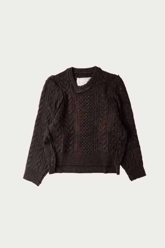 Frankenstein Cable Knit - Natural Brown Glitter made by Camiel Fortgens