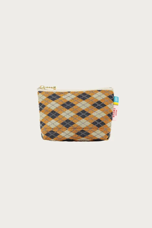 Takata x Beams Japan Flat Tatami Pouch - Argyle made by Canoe Club