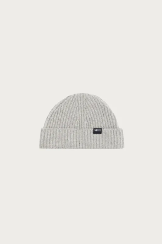 Ribbed Wool Beanie - Grey sold by Canoe Club