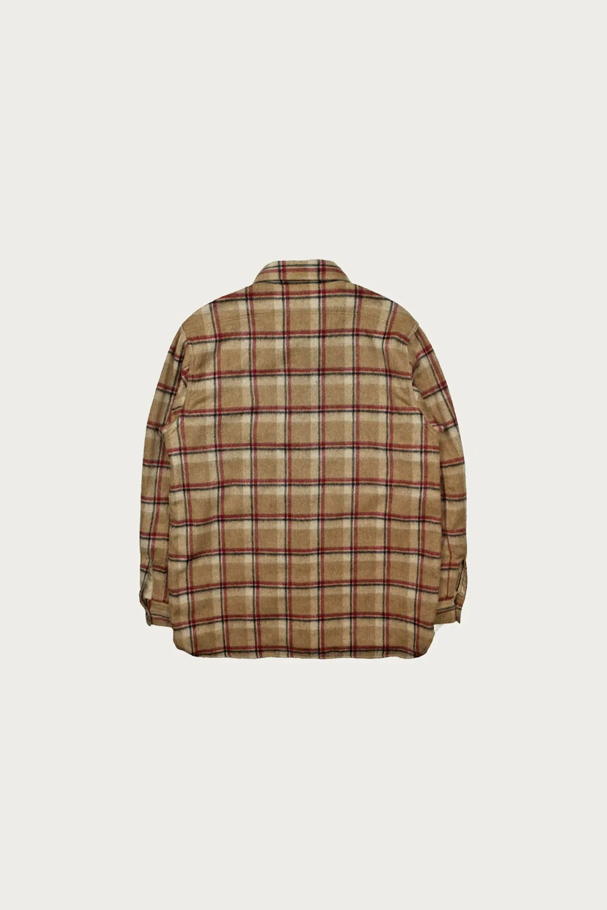 Wool Shaggy Check Work Shirt - Beige sold by Canoe Club product image thumbnail 2
