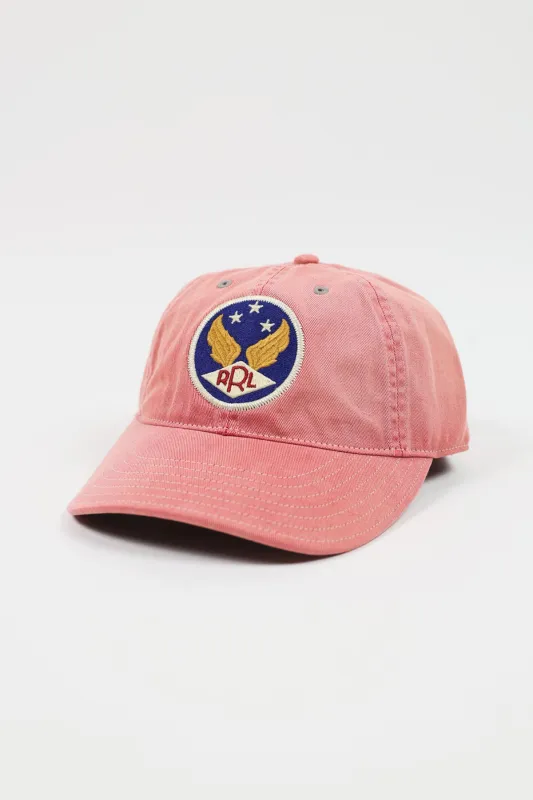 Winged-Logo Twill Ball Cap - Faded Red sold by Canoe Club