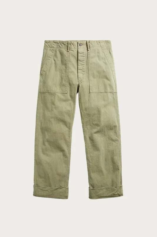 Herringbone Pant - Brewster Green sold by Canoe Club