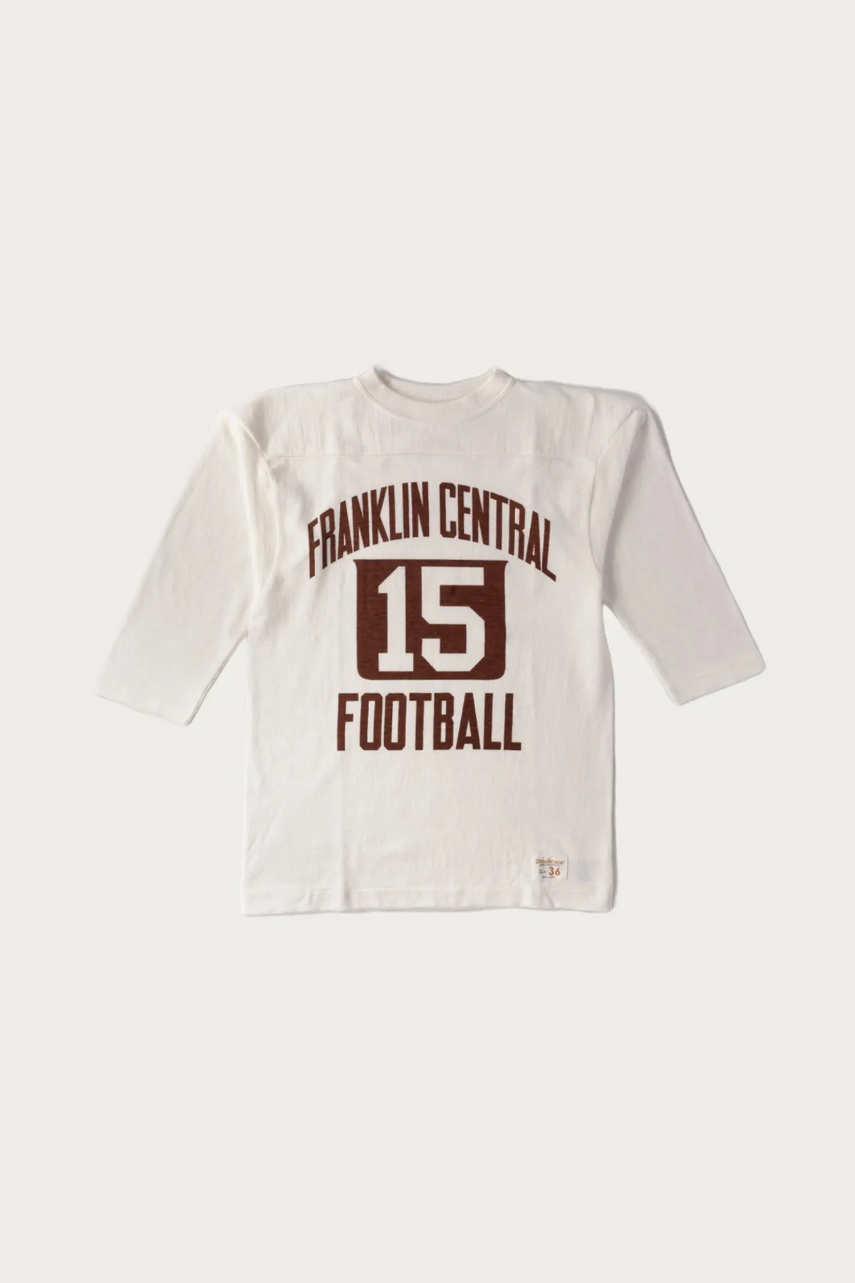 3/4 Sleeve Football Tee Franklin Central - Off White sold by Canoe Club