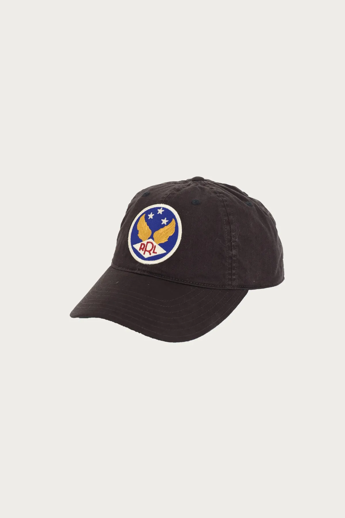 Winged-Logo Twill Ball Cap - Black sold by Canoe Club