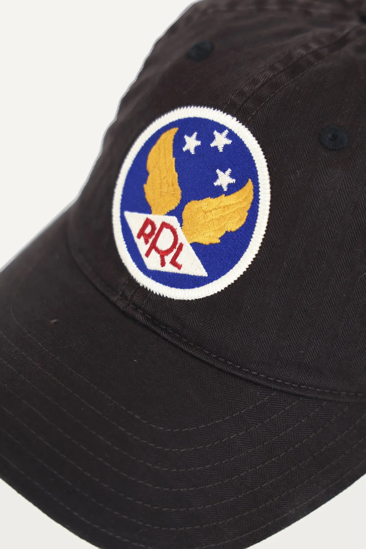 Winged-Logo Twill Ball Cap - Black sold by Canoe Club product image thumbnail 2