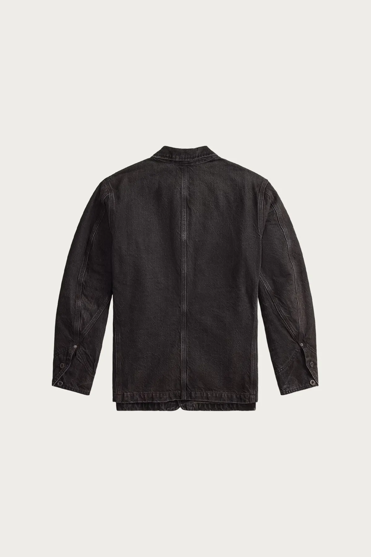 Corduroy Collar Denim Jacket - Black sold by Canoe Club product image thumbnail 3