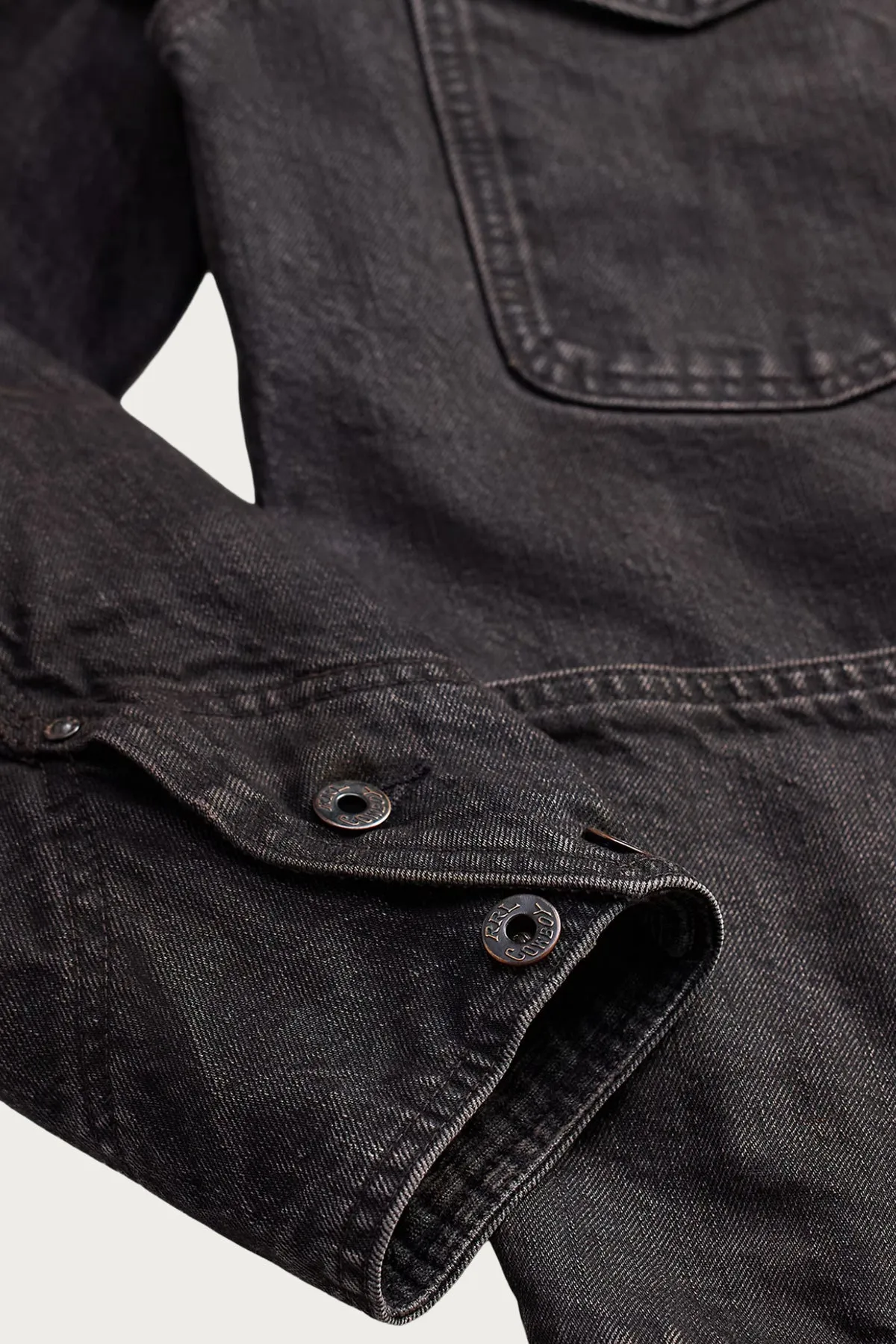 Corduroy Collar Denim Jacket - Black sold by Canoe Club product image thumbnail 5