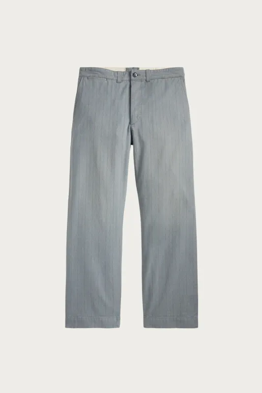 Striped Woven Field Pant - Faded Navy Stripe sold by Canoe Club