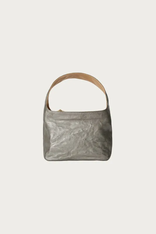 Brick Bag - Metallic Oyster Sheepskin made by Our Legacy