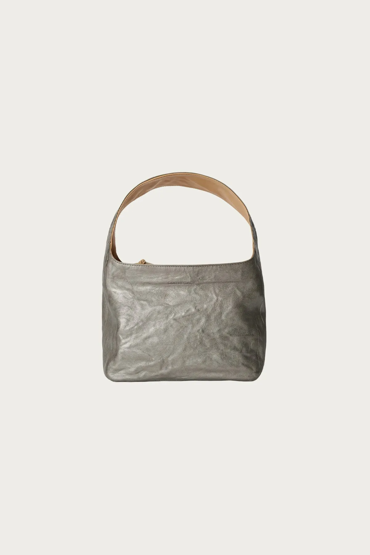 Brick Bag - Metallic Oyster Sheepskin sold by Canoe Club