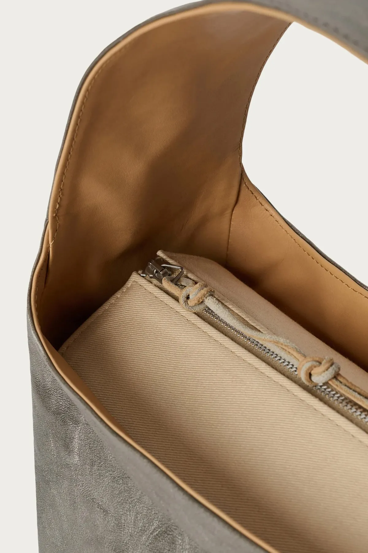 Brick Bag - Metallic Oyster Sheepskin sold by Canoe Club product image thumbnail 3