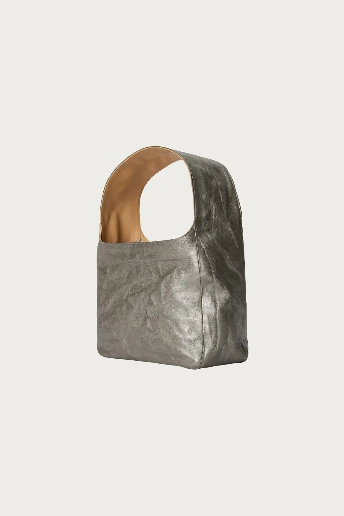 Brick Bag - Metallic Oyster Sheepskin sold by Canoe Club product image thumbnail 2