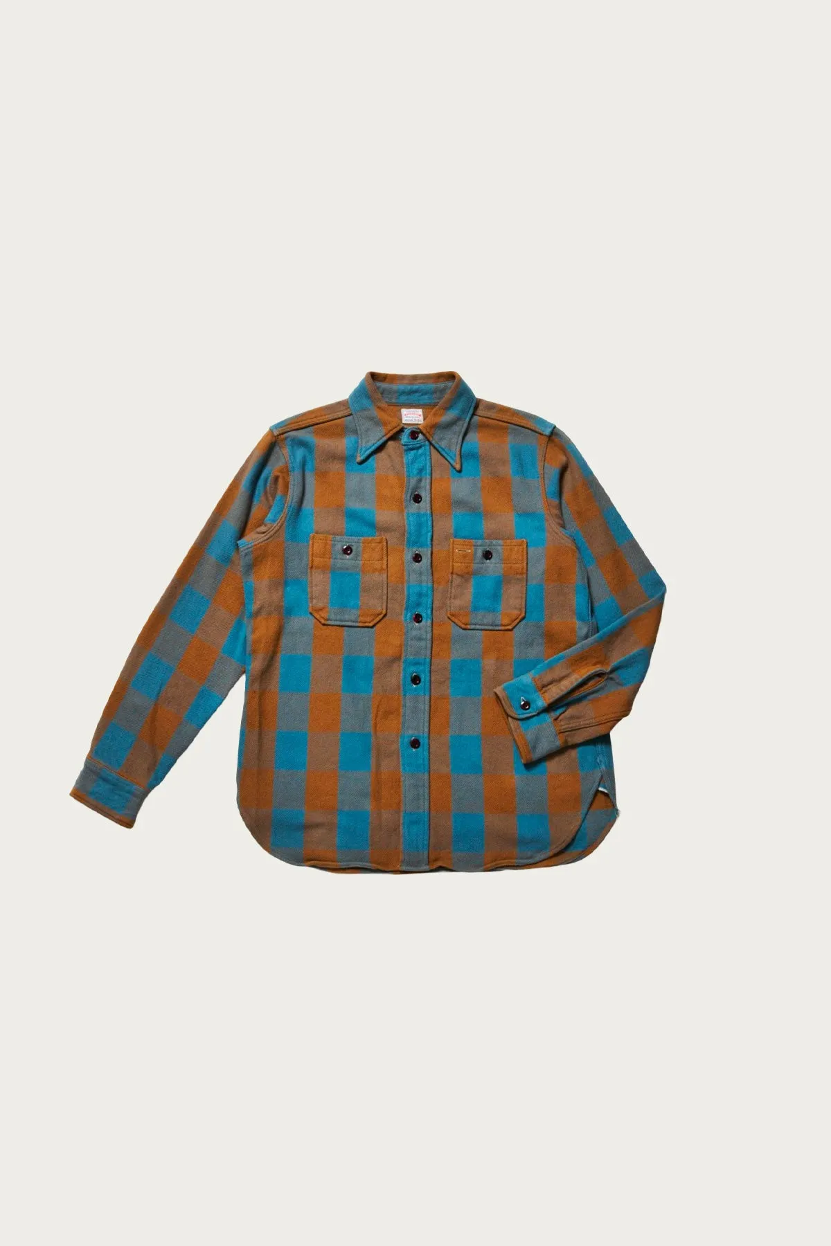 3104 Flannel Shirt Pattern F - Navy/Off White sold by Canoe Club