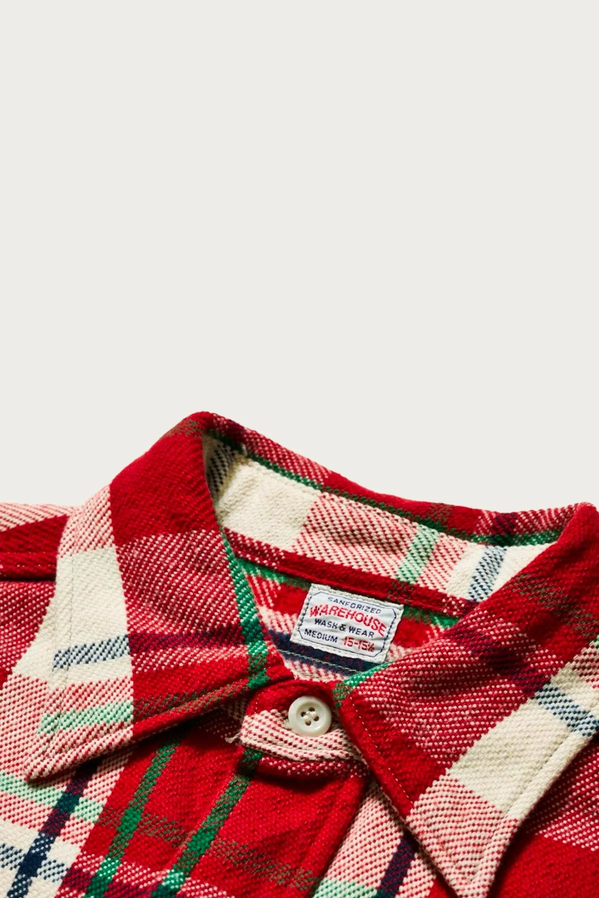 3104 Flannel Shirt Pattern C - Red/Off White sold by Canoe Club product image thumbnail 3