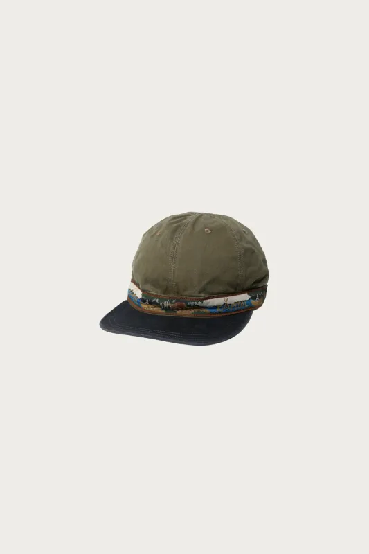 Chino BRIMFIELD Cap (NAVAJO BOAT) - Khaki/Black made by Kapital