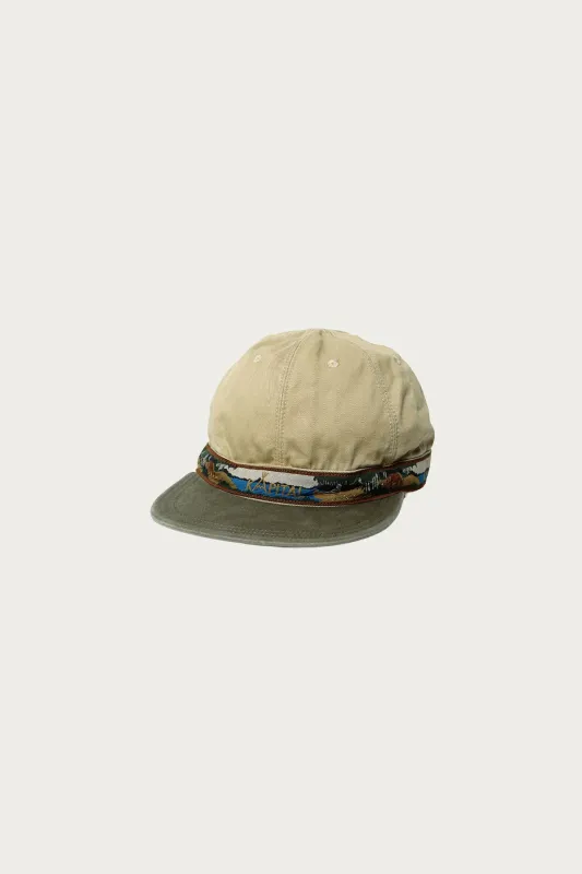 Chino BRIMFIELD Cap (NAVAJO BOAT) - Beige/Khaki made by Kapital
