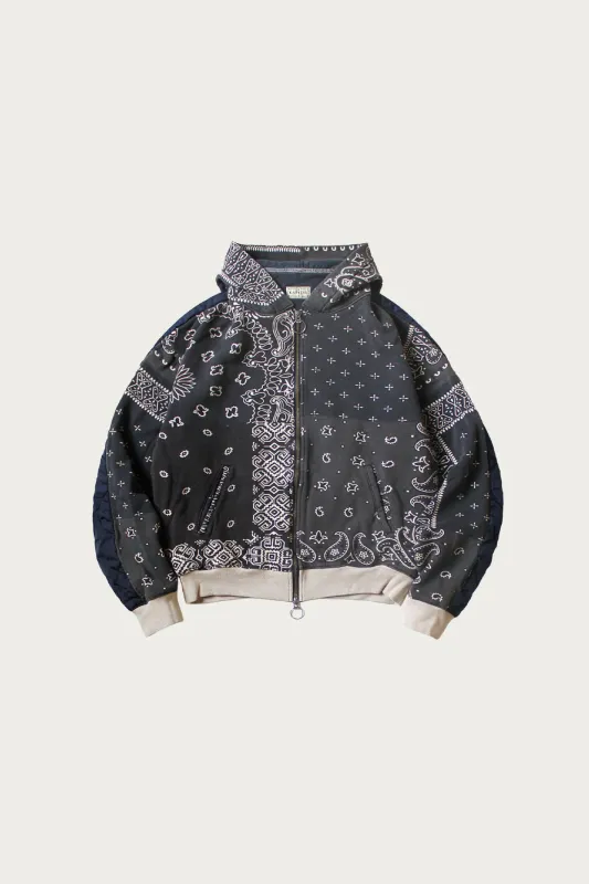 SWT Knit Bandanna BIVOUAC Hooded Blouson - Black sold by Canoe Club