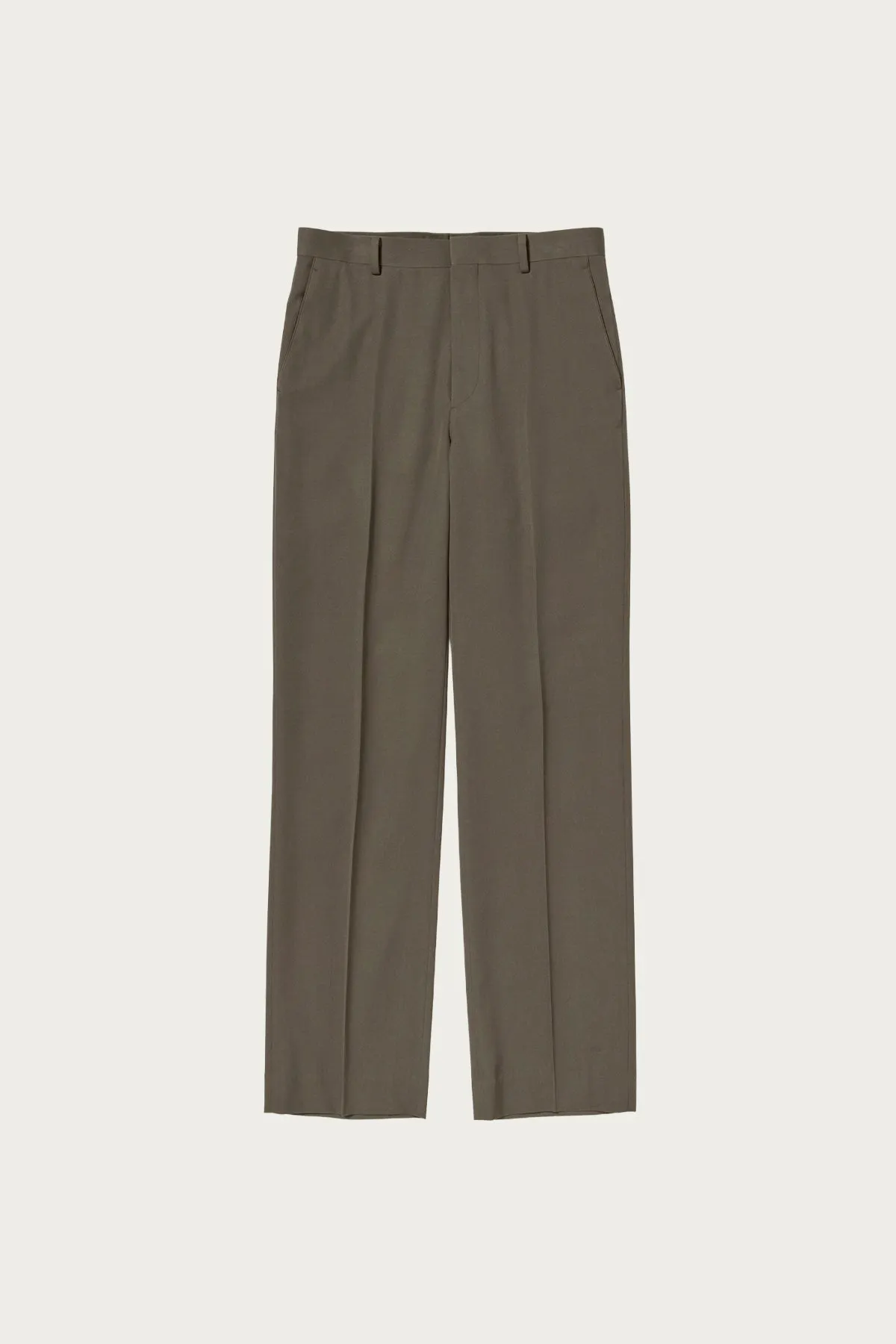 Light Wool Max Gabardine Slacks - Dark Olive Brown sold by Canoe Club