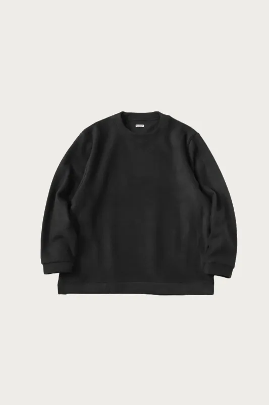 Reverse Fleece BIG SWT - Black made by Kapital