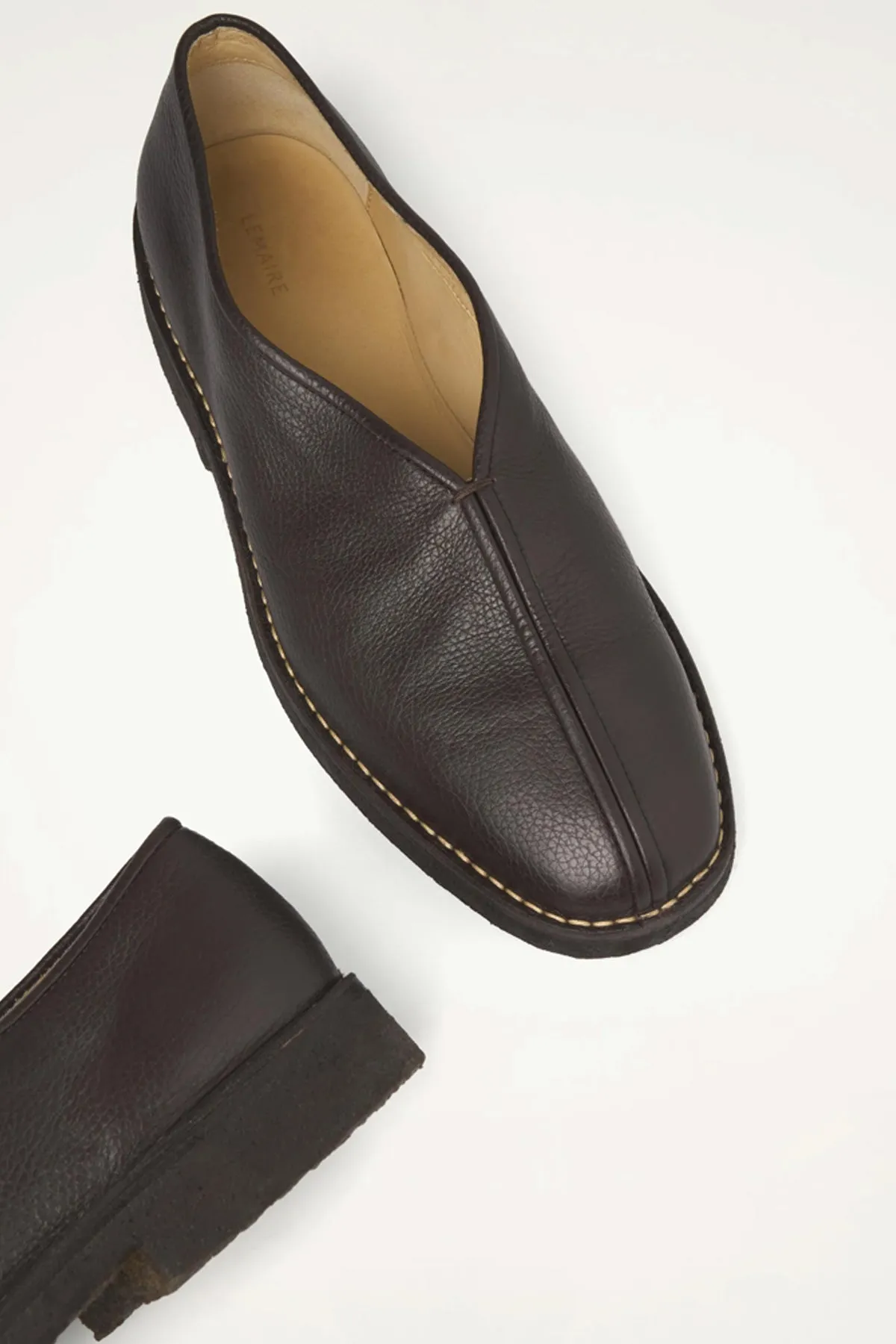 Piped Crepe Slippers - Dark Brown sold by Canoe Club product image thumbnail 5