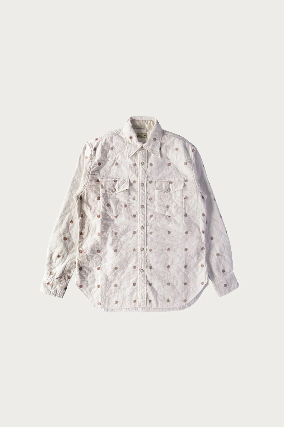 Cotton Quilting MAMEMON HUSKY Western Shirt - White sold by Canoe Club