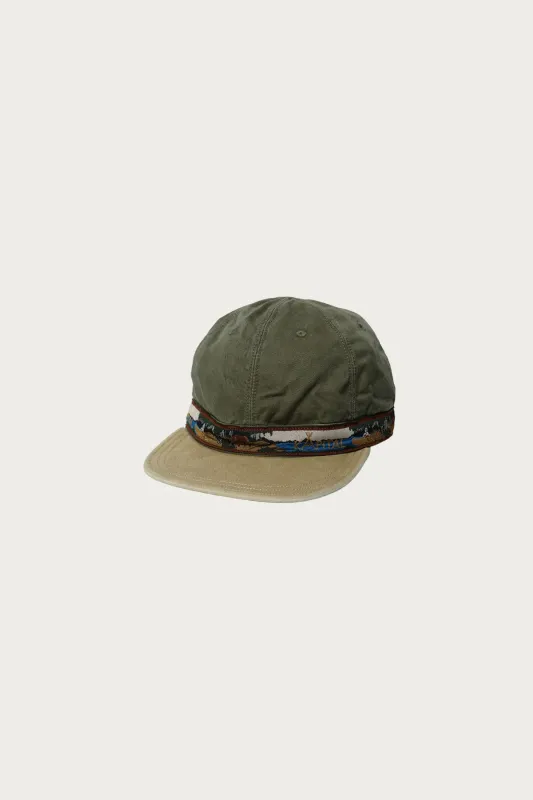 Chino BRIMFIELD Cap (NAVAJO BOAT) - Khaki/Beige made by Kapital