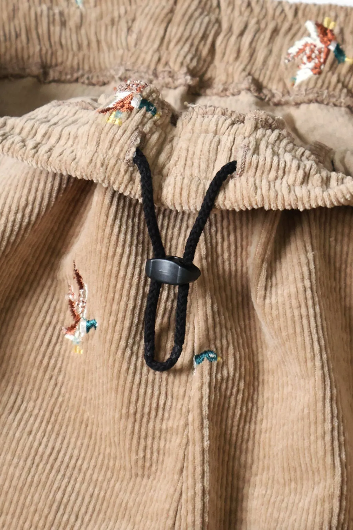 11W Stretch Corduroy DUCK Embroidery Track Pants (Banner Stripe) - GLB sold by Canoe Club product image thumbnail 3