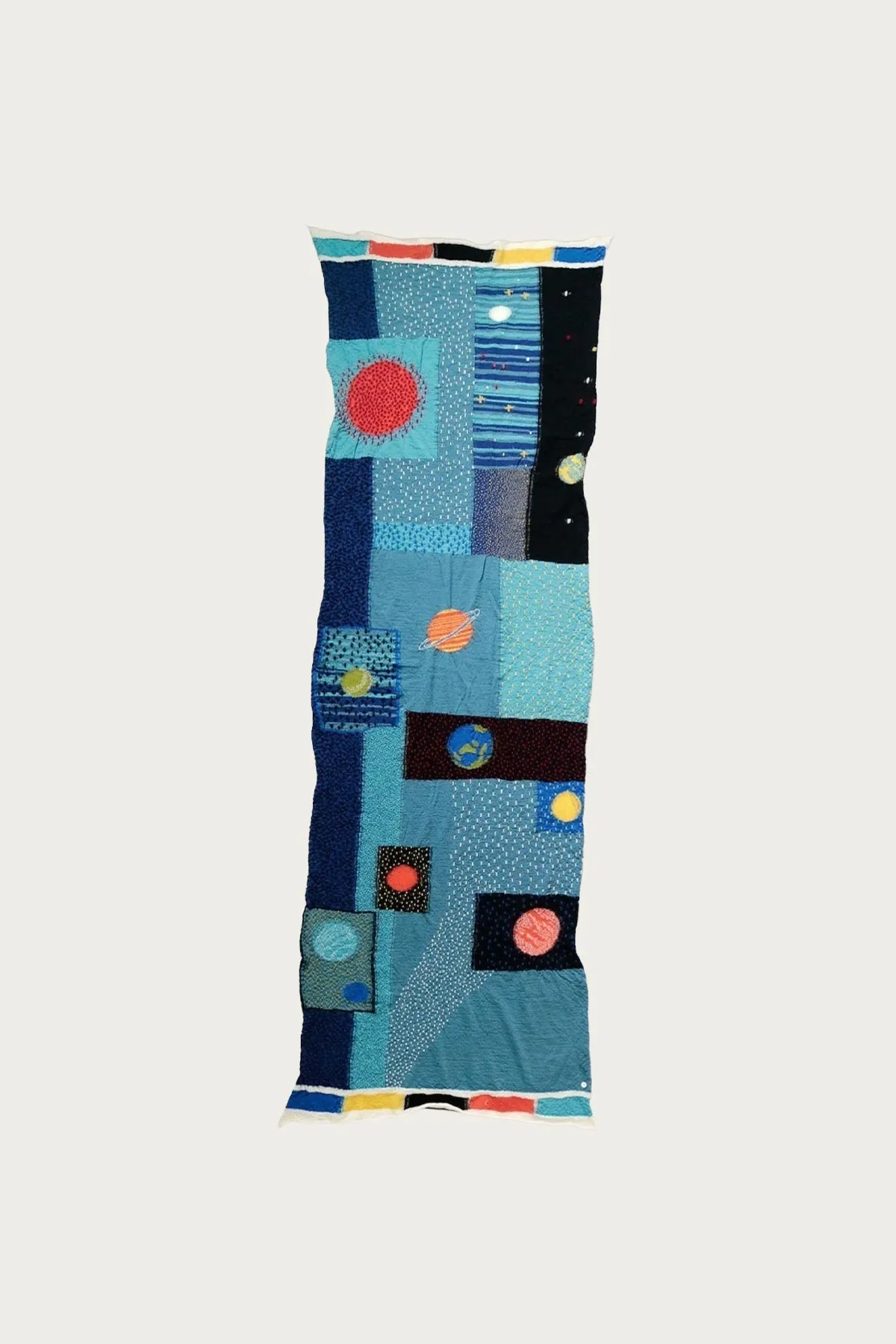 Fulling Wool Scarf UNIVERSE GABBEH - Blue sold by Canoe Club