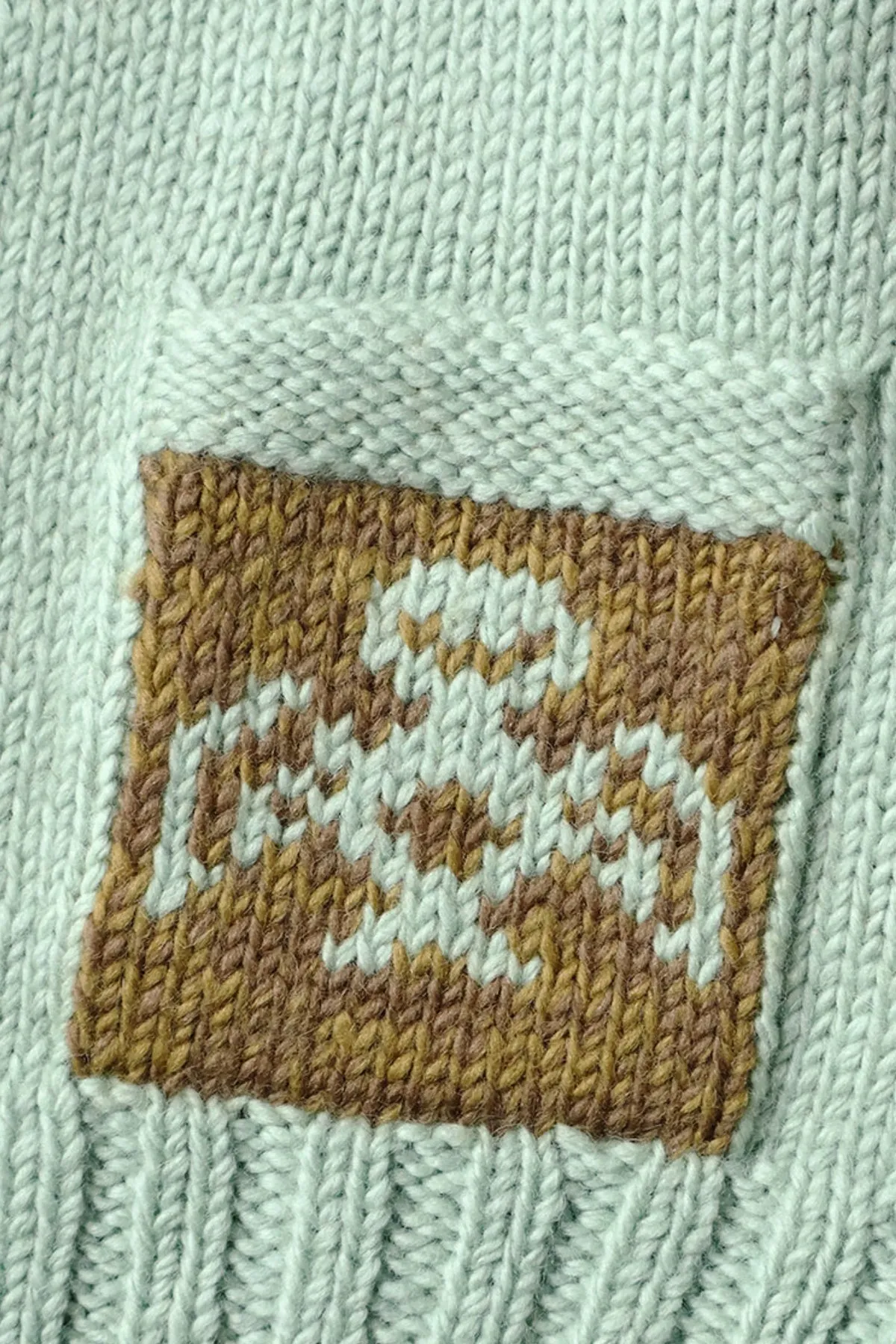 Hand Knit PECKISH TOTEM POLE ZIP Cardigan - Sax sold by Canoe Club product image thumbnail 4