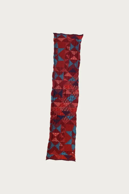 Fulling Wool HAPPY Scarf INDIGO RAG - Red made by Kapital