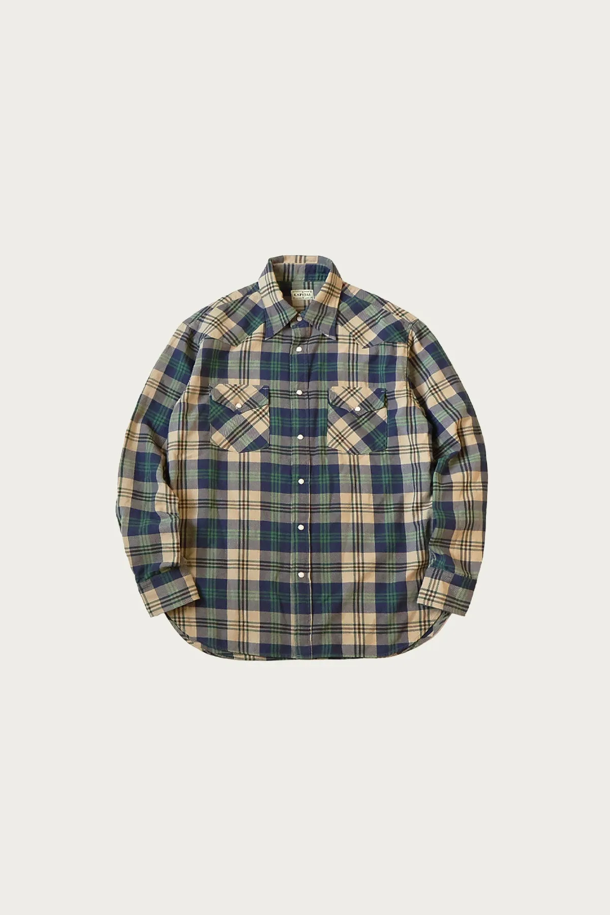 Columbia-Check HUSKY Western Shirt - Green sold by Canoe Club