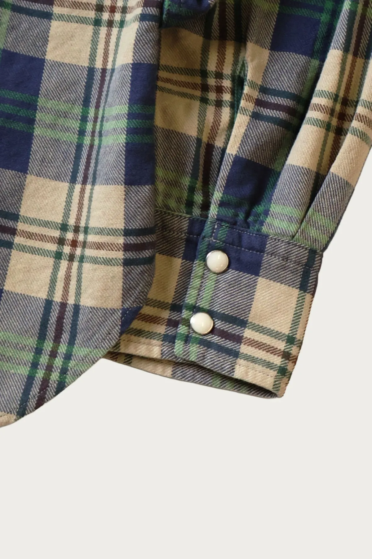 Columbia-Check HUSKY Western Shirt - Green sold by Canoe Club product image thumbnail 5