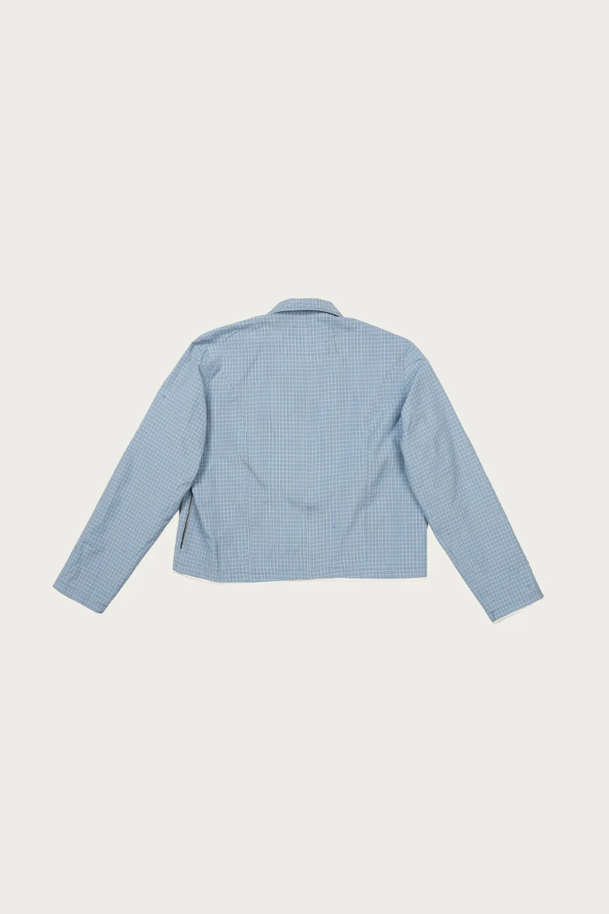 Fitted Zip Jacket - Blue/Grey/White Check sold by Canoe Club product image thumbnail 2