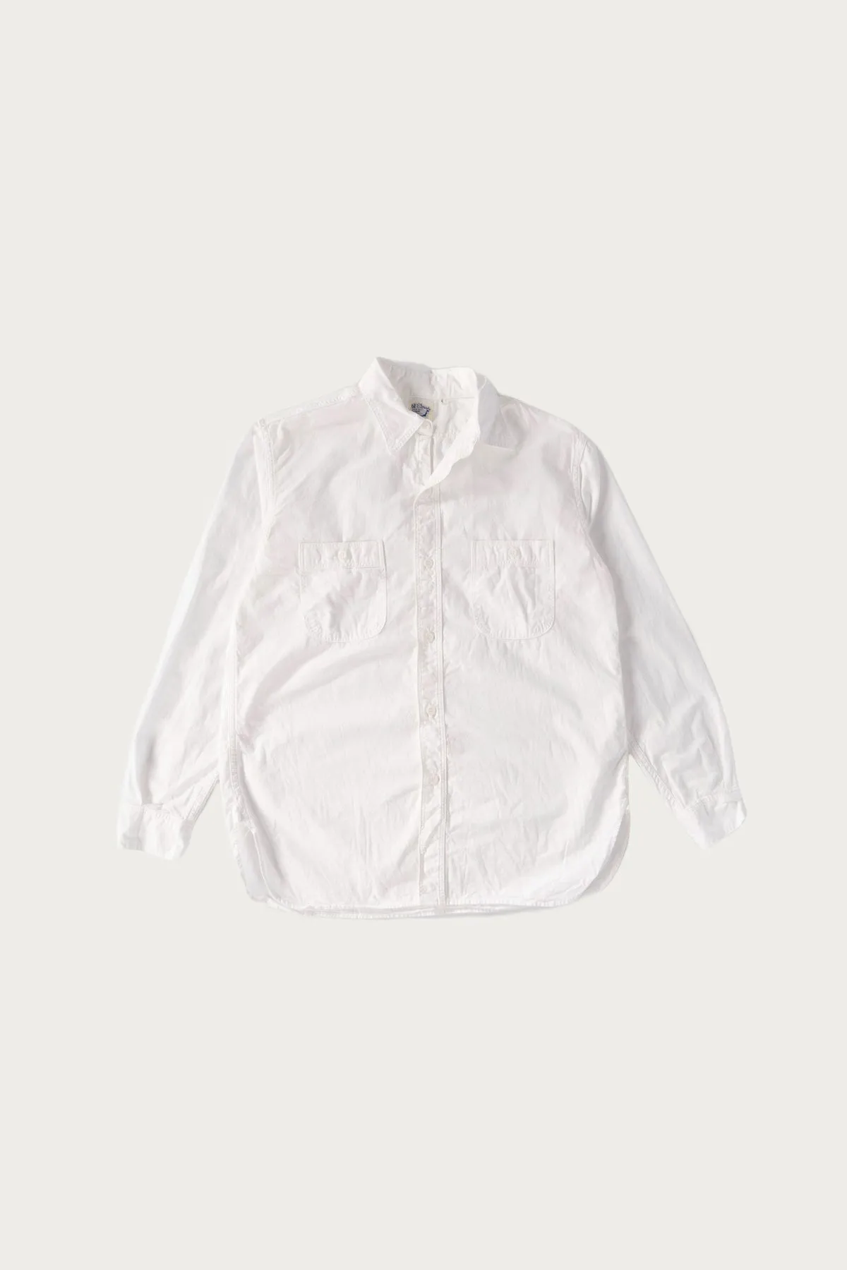 Relax Fit Chambray Work Shirt - White sold by Canoe Club