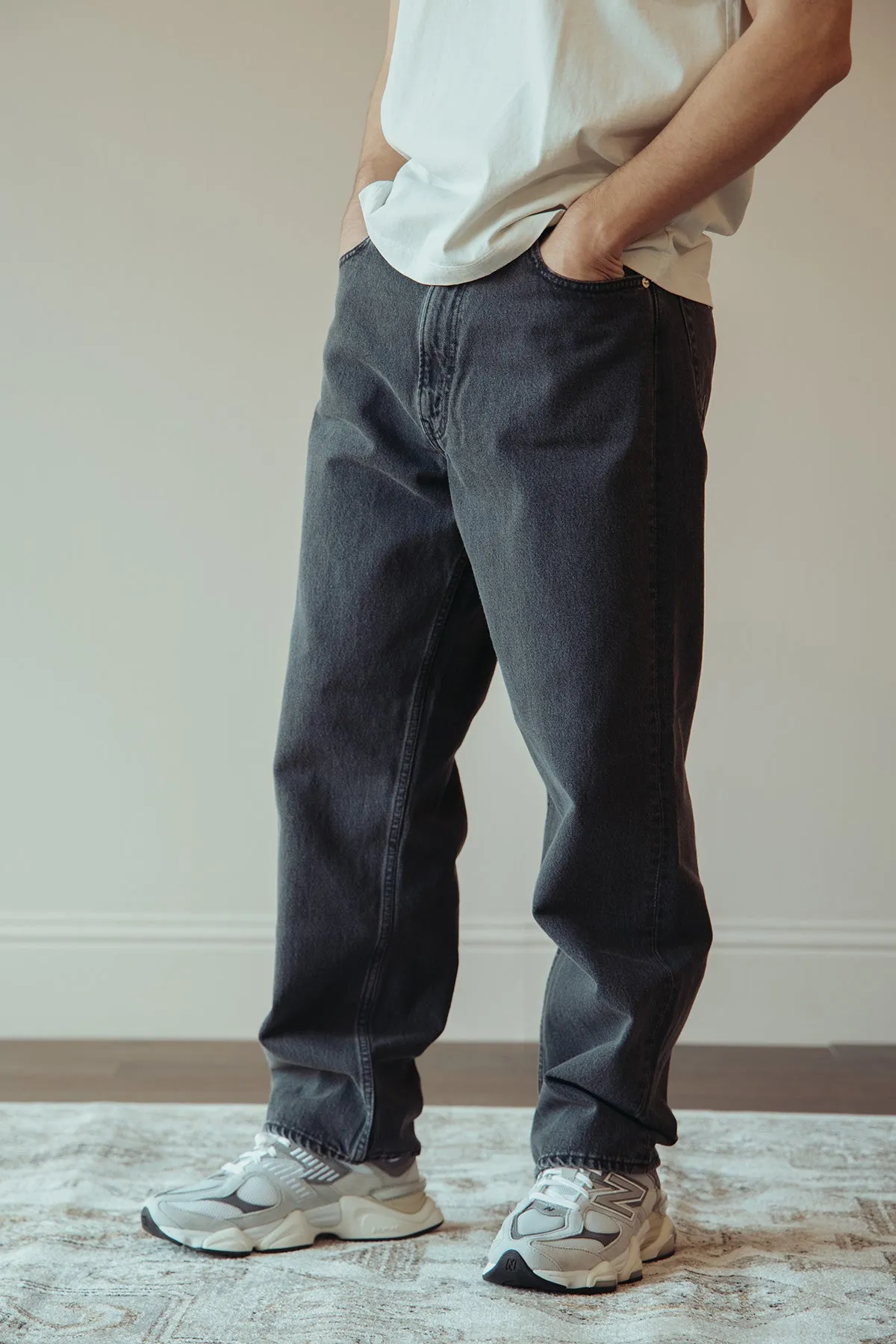 101 Dad's Fit Denim - Black Denim Stone sold by Canoe Club product image thumbnail 2