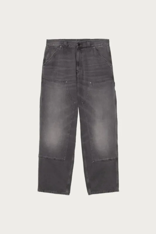 Double Knee Pant - Black Grind Wash made by Carhartt