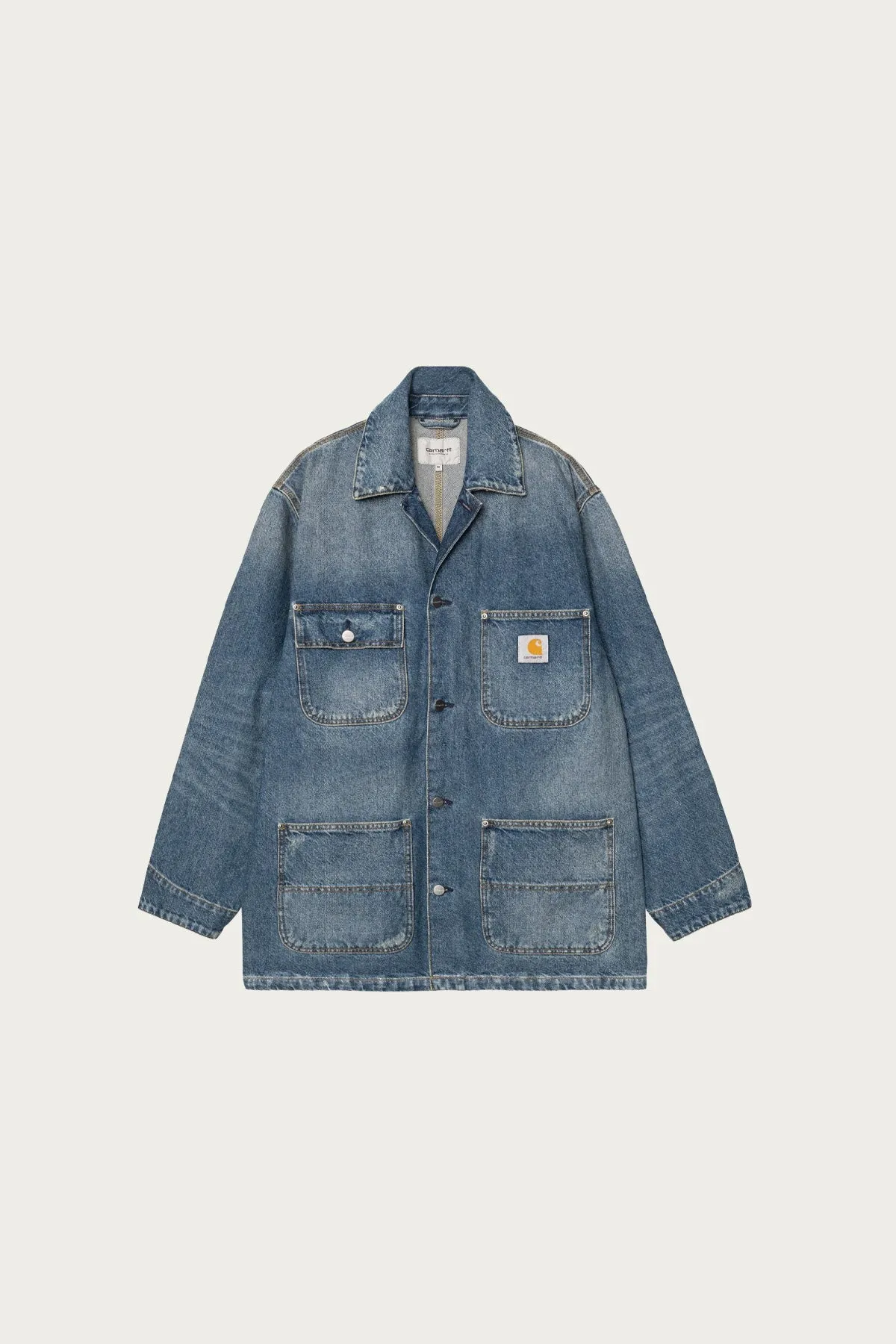 Aden Chore Coat - Blue Grind Wash sold by Canoe Club
