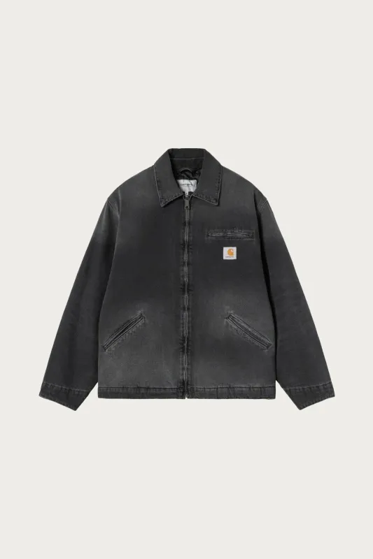 OG Detroit Jacket - Black Grind Wash made by Carhartt