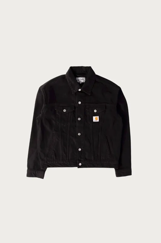 Everson Trucker Jacket - Everson Print/Black Palisander Garment Dye made by Carhartt