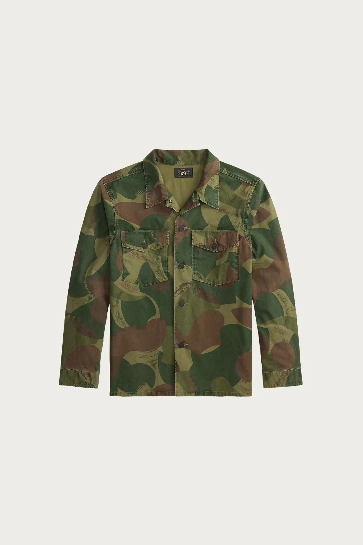 Camo Poplin Overshirt - Brush Strokes Camo sold by Canoe Club