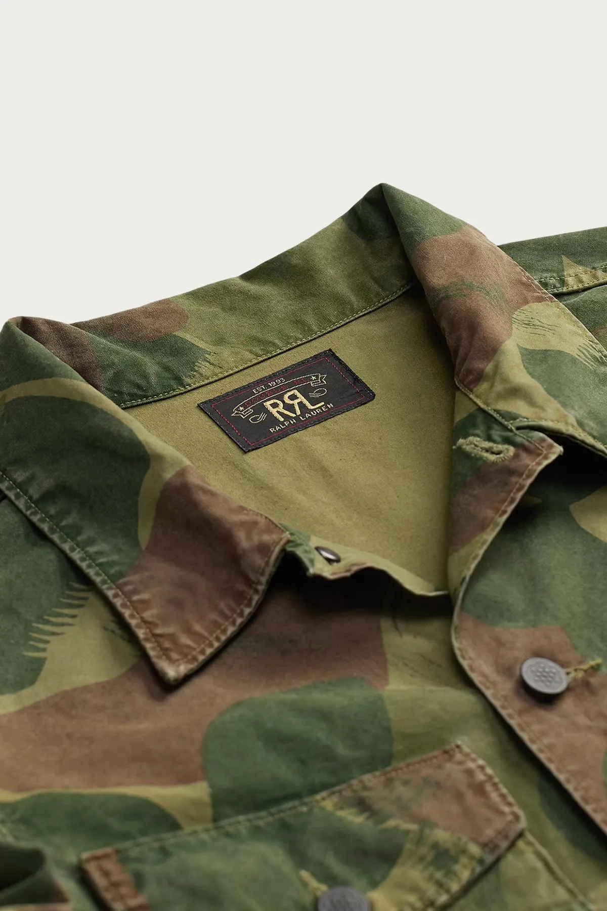 Camo Poplin Overshirt - Brush Strokes Camo sold by Canoe Club product image thumbnail 3