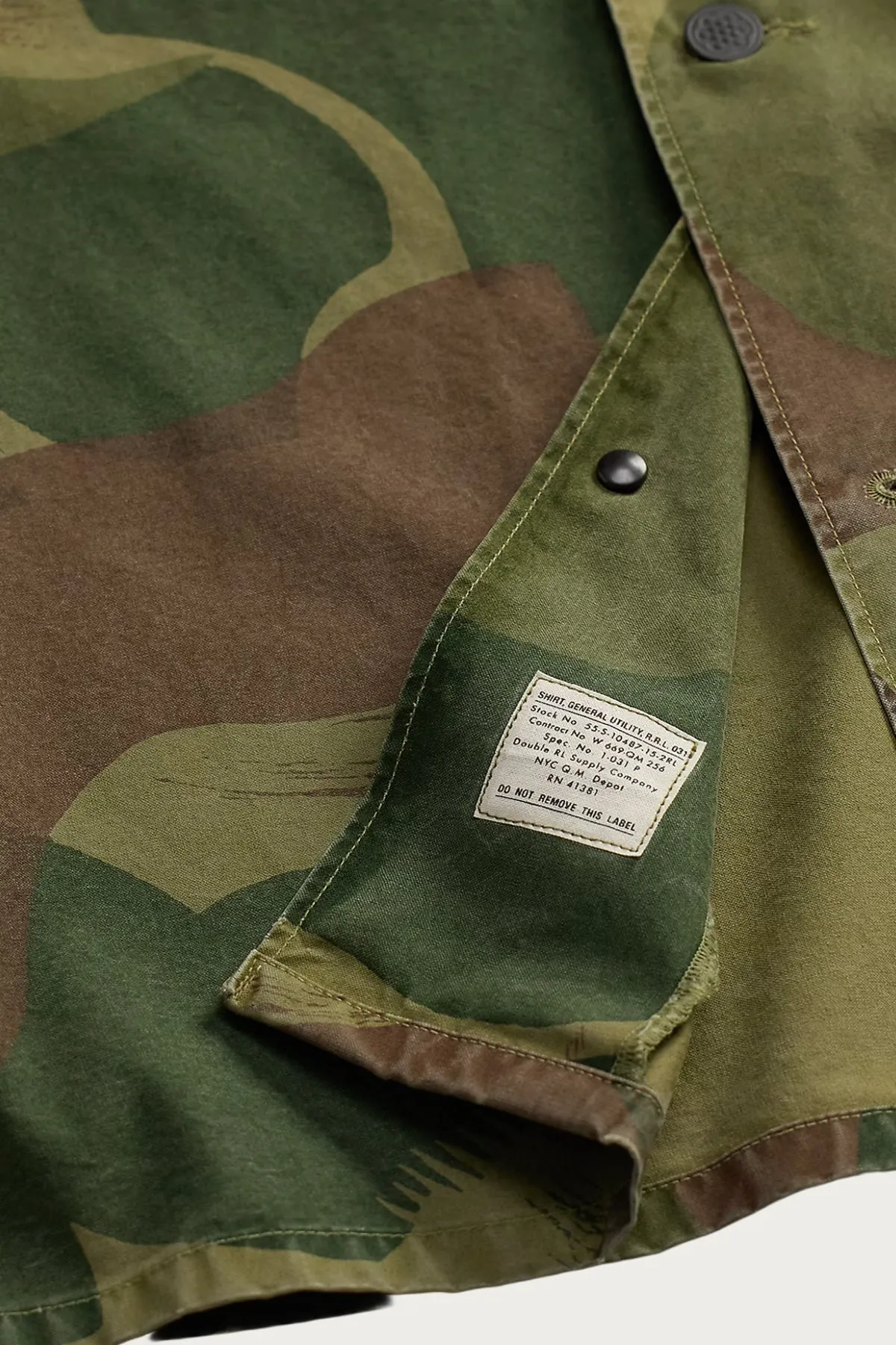 Camo Poplin Overshirt - Brush Strokes Camo sold by Canoe Club product image thumbnail 5