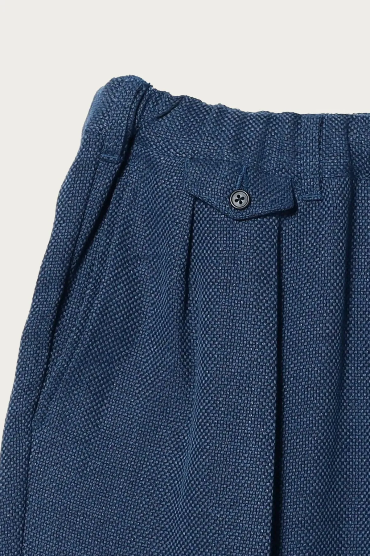 2 Pleats Relax Trousers COTTON Linen - Navy sold by Canoe Club product image thumbnail 3