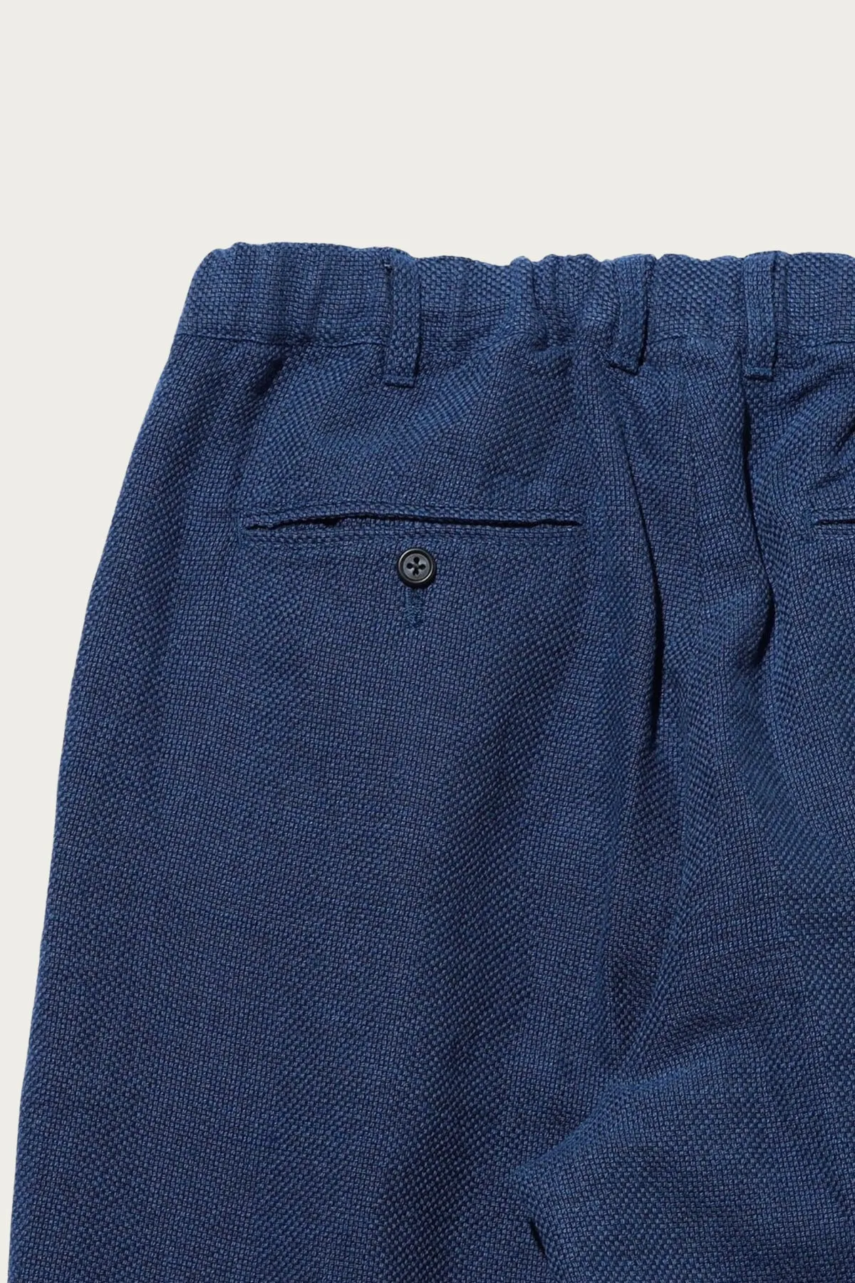 2 Pleats Relax Trousers COTTON Linen - Navy sold by Canoe Club product image thumbnail 2