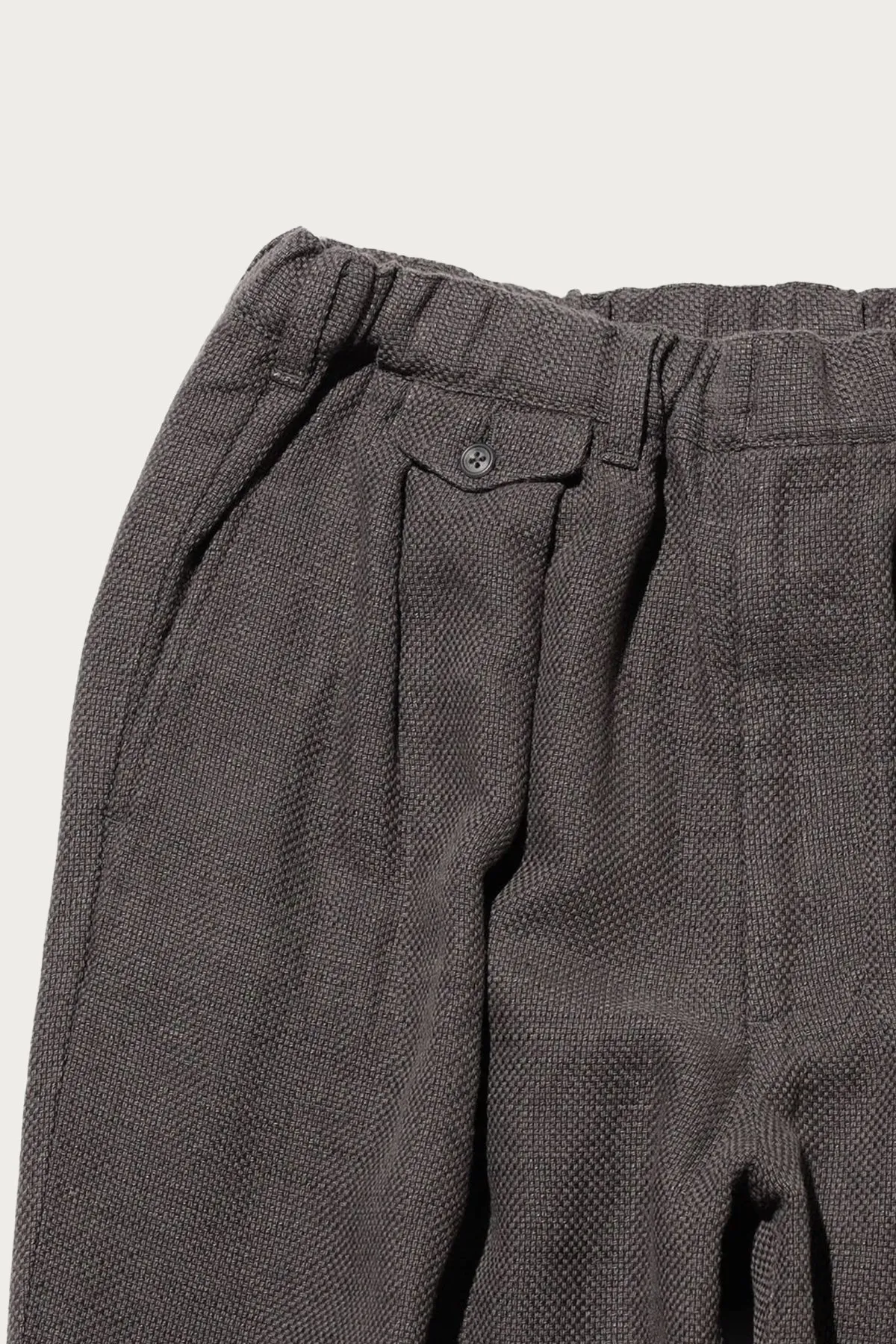 2 Pleats Relax Trousers COTTON Linen - Grey sold by Canoe Club product image thumbnail 2