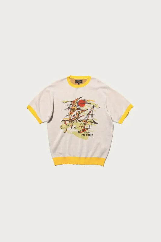 Knit Tee Jacquard - Bird made by BEAMS PLUS
